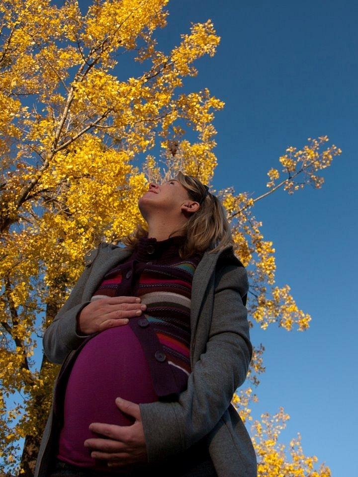 Sasha's pregnancy in autumn.